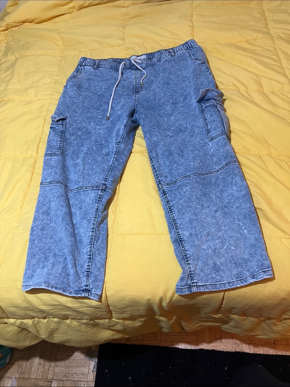 Cato Blue Washed Cargo Sweatpants with Drawstring